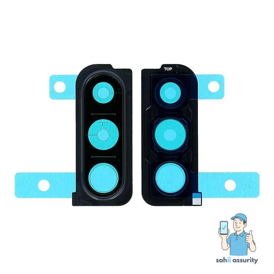 Camera Lens Glass with Frame for Samsung Galaxy A30s Black